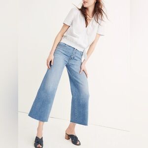 Madewell wide leg cropped denim
